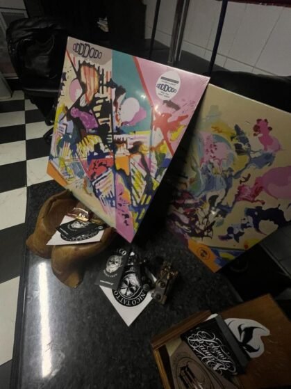 Odd Dodo vinyl records at tattoo studio