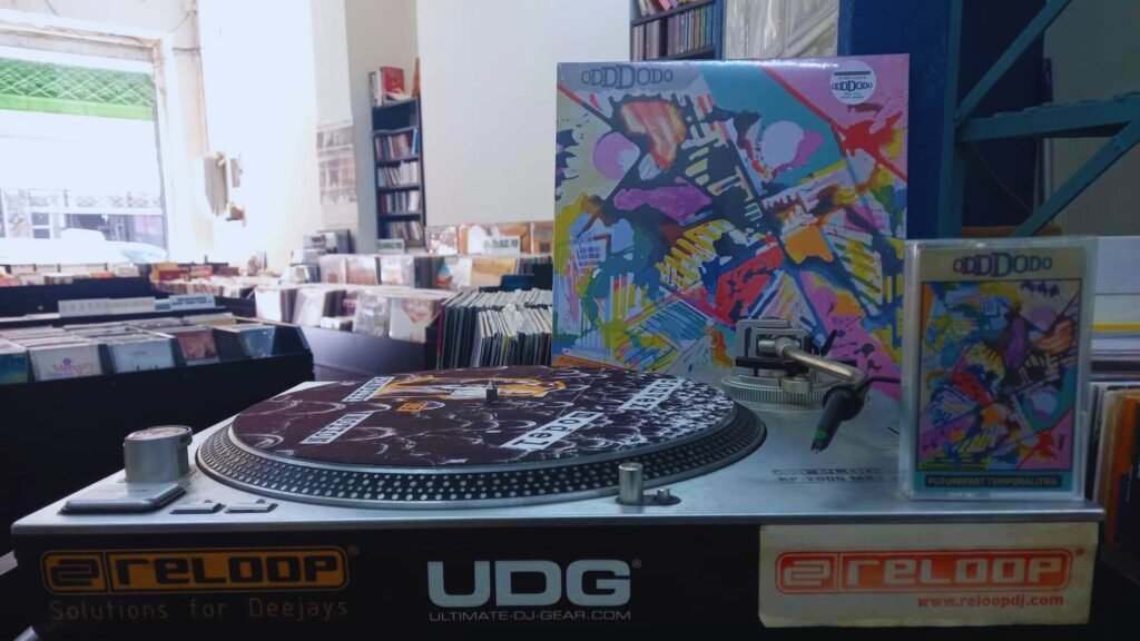 Vinyl record in the store